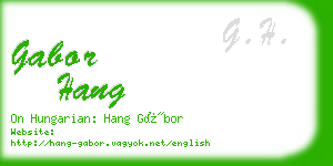 gabor hang business card